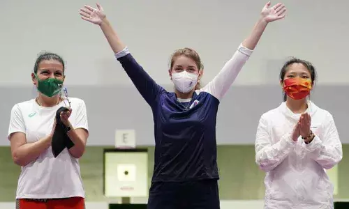 Russia shooter Vitalina Batsarashkina won gold in womens 10-meter air pistol at the Tokyo Olympics on Sunday