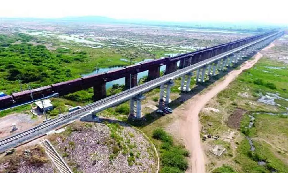 The maximum permissible speed on the Godavari railway bridge located between Mancherial and Peddampet section has been increased from 50 kmph to 100 kmph to provide better transport services to passengers. (Pic Source: Telangana Today)