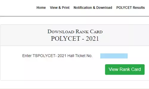 TS POLYCET 2021 results released, download rank card