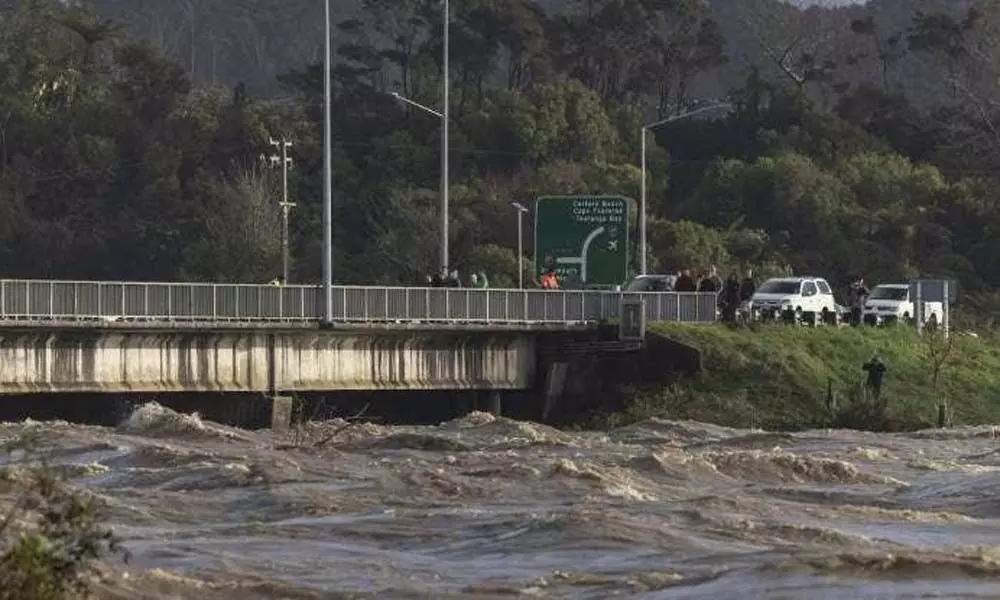 Flood flows on New Zealands Buller River