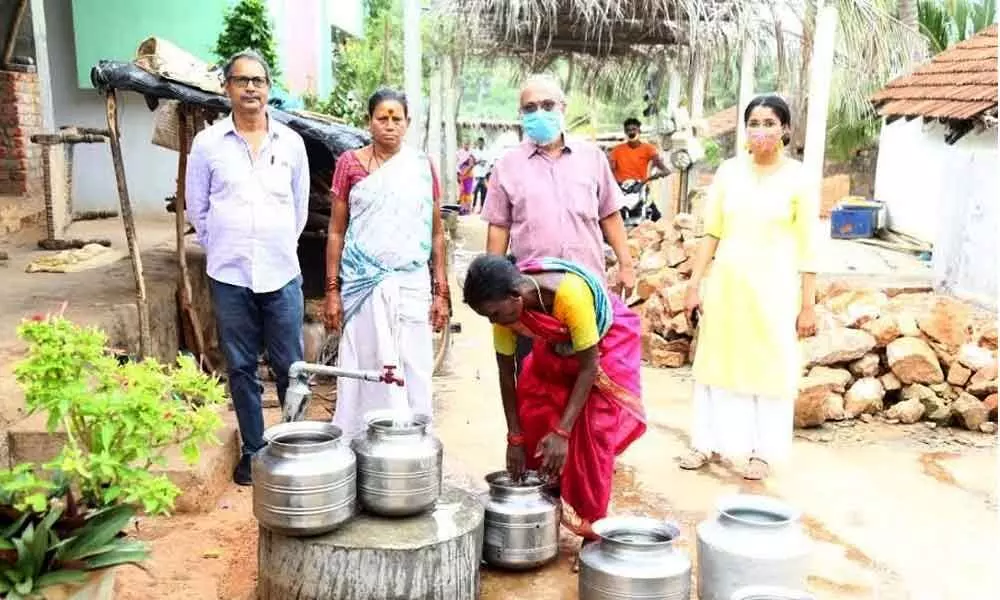 NTPC Simhadri providing piped water supply to Jalaripeta in Visakhapatnam on Thursday