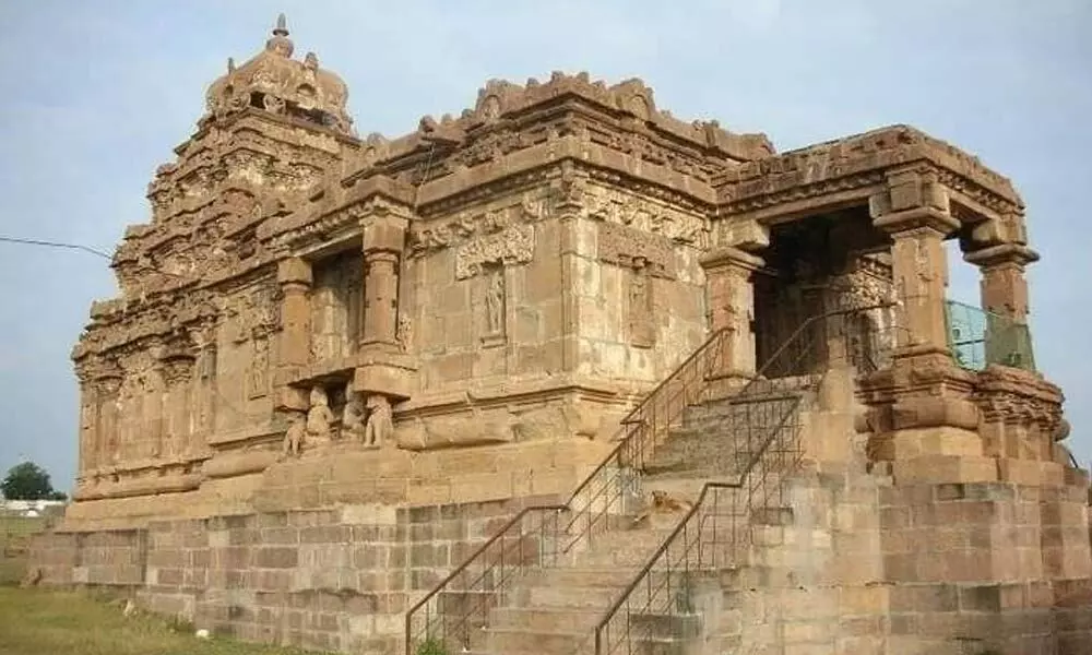 Sangameshwara Swamy temple rarely visible
