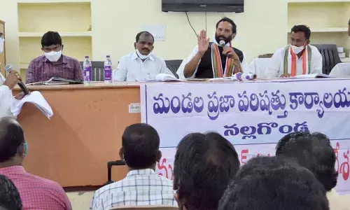Nalgonda MP N Uttam Kumar Reddy addressing