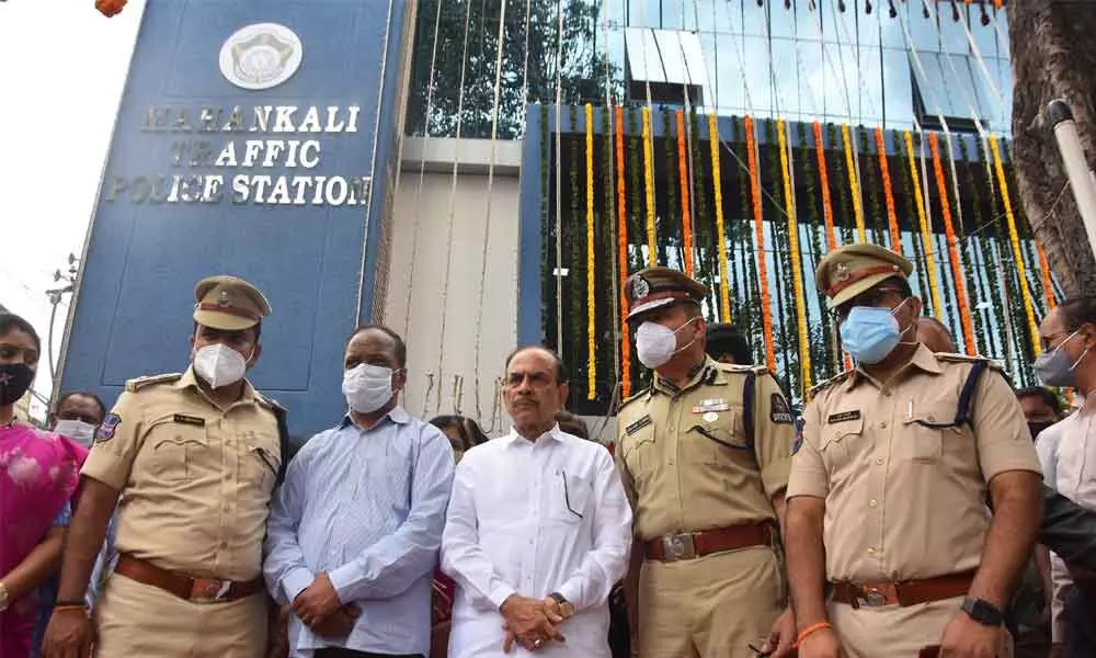 Home Minister Mohammed Mahmood Ali on Tuesday inaugurated the newly constructed Mahankali Traffic Police Station