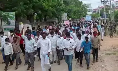 Villagers stage protest demanding carving of a new mandal