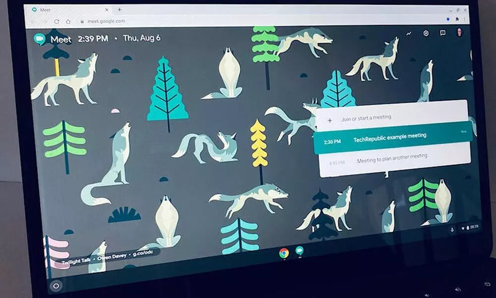 Chromebooks to include the Google Meet app by default