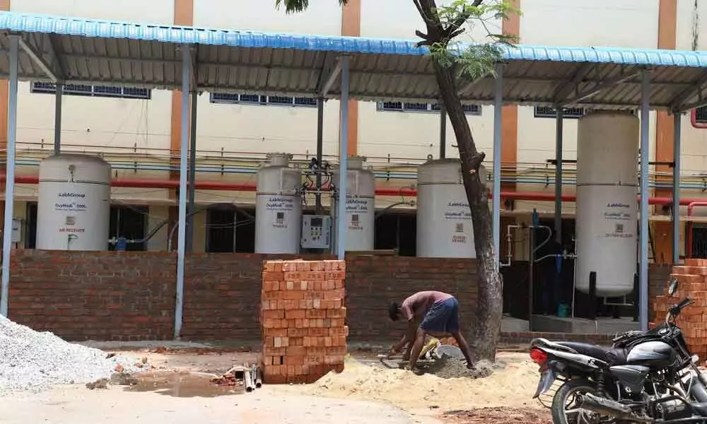 500 LPM oxygen generator plant being installed at SVIMS in Tirupati