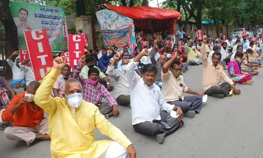 TTD forest employees observing relay hunger fast to press for regularisation of their services