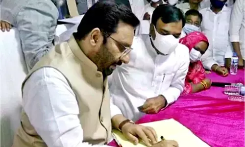 Nadeem Ahmed was sworn in as the Chairman of the Andhra Pradesh Urdu Academy.