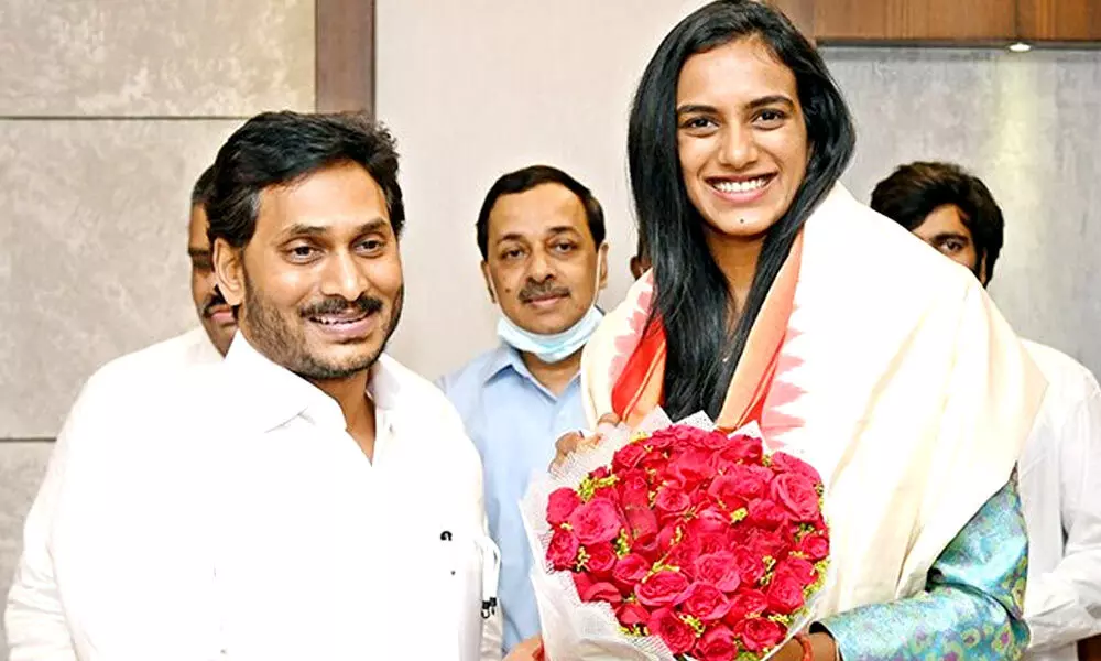 The Tokyo Olympics bronze medalist PV Sindhu met Andhra Pradesh Chief Minister YS Jagan Mohan Reddy on Friday.