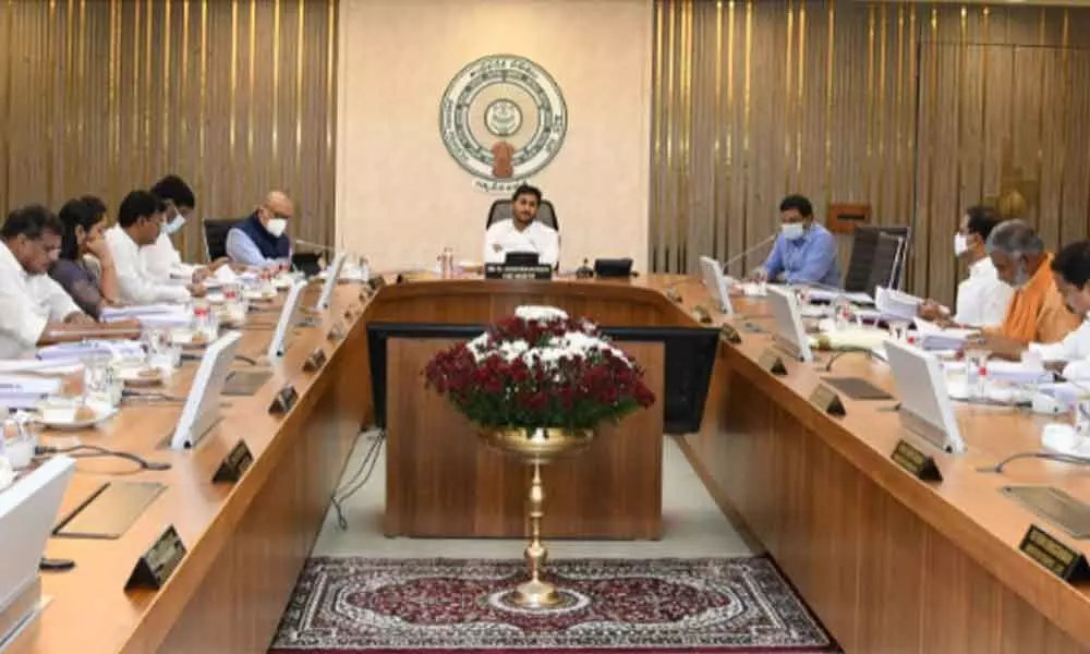 Chief Minister Y S Jagan Mohan Reddy chairs Cabinet meeting at the Secretariat