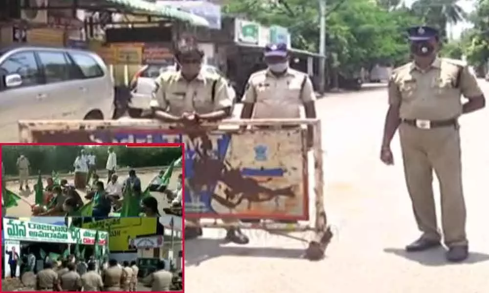 Tension erupts in Amaravati as police arrests JAC leaders against the protests