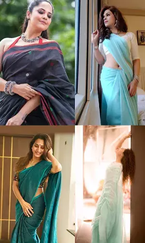 Tollywood Actresses & their different styles in draping a saree!