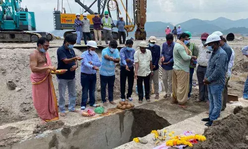 Work on Polavaram lower coffer dam diaphragm wall begins