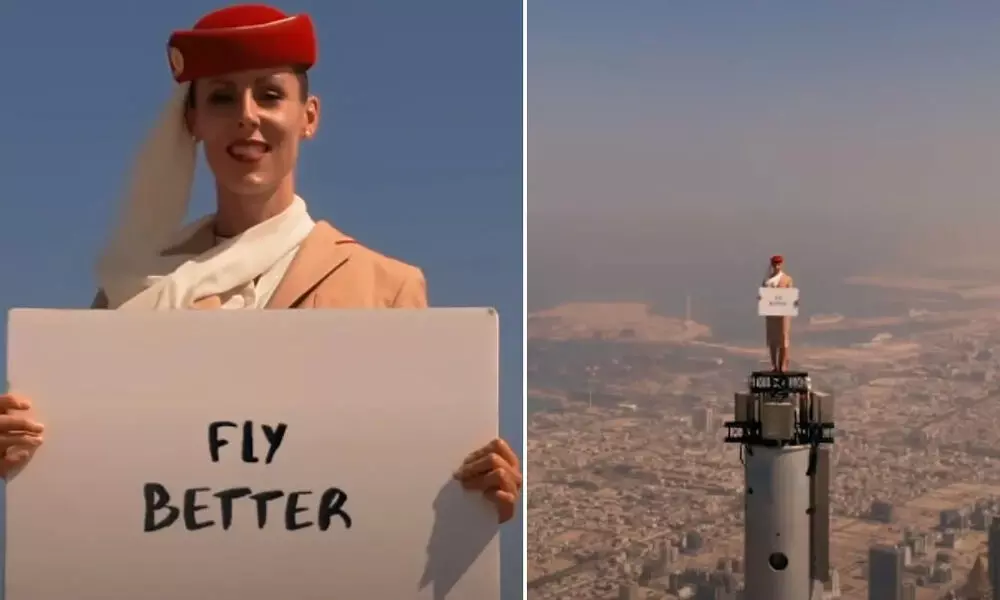 Screenshots from video posted on Instagram by Emirates.