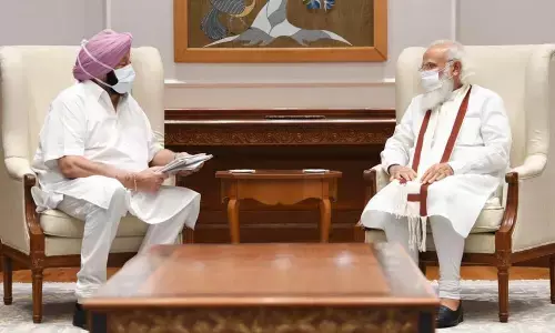 Punjab Chief Minister Amarinder Singh called on Prime Minister Narendra Modi here on Wednesday