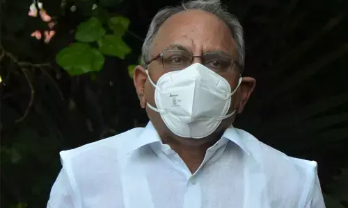 AP Congress leader KVP Ramchandra Rao talks to the media after meeting with Rahul Gandhi at his residence, in New Delhi on Wednesday