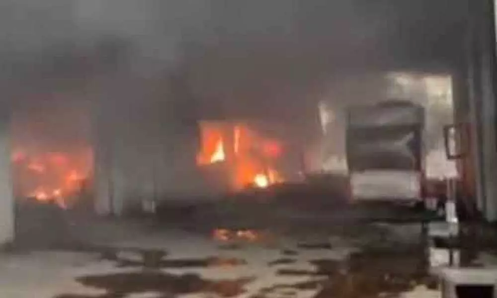 Fire in Chemical factory in Choutuppal in Yadadri Bhongir district