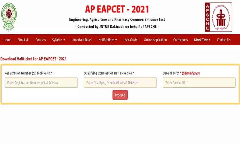 AP EAPCET 2021 Hall tickets released