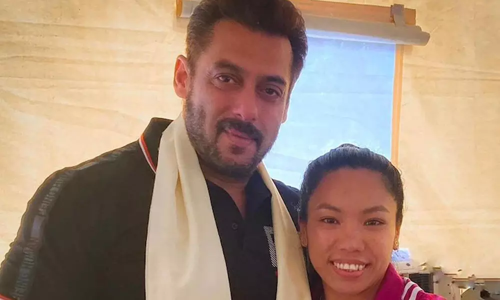 Salman Khan meets Olympic medallist Mirabai Chanu