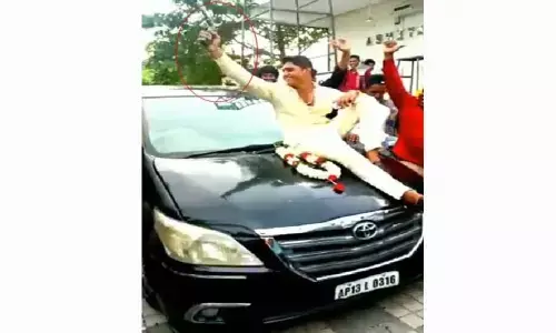 Rowdy sheeter opens fire in air during birthday celebrations in Nizamabad