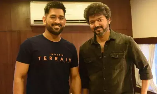 Mahendra Singh Dhoni and Thalapathy Vijay
