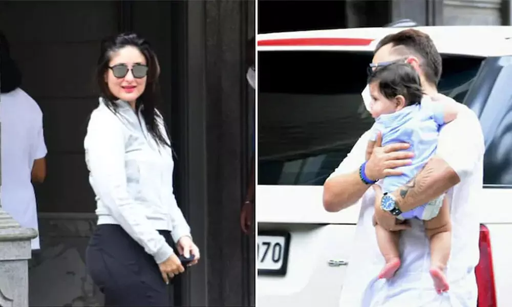 Kareena Kapoor, Saif Ali Khan spotted with their son Jeh in Mumbai