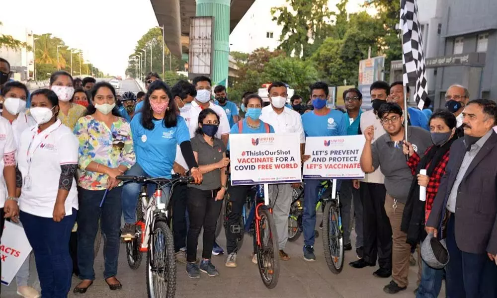 Cycle rally to raise vaccine awareness held