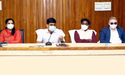 Urban SP Venkata Appala Naidu speaking at a training programme for the staff in Tirupati on Saturday