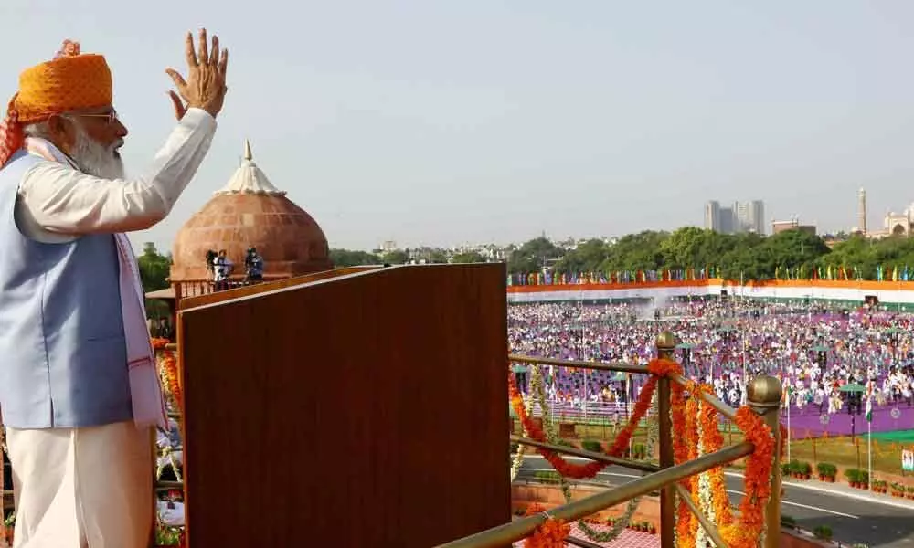 Prime Minister Narendra Modi address from the ramparts of Red Fort on the 75th Independence Day