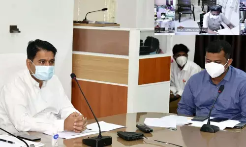 West Godavari Collector Kartikeya Misra hold meeting with officials in Eluru on Tuesday