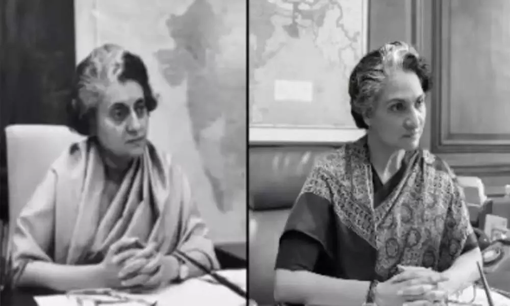 Lara Dutta in the role of former Prime Minister Indira Gandhi in Bell Bottom movie