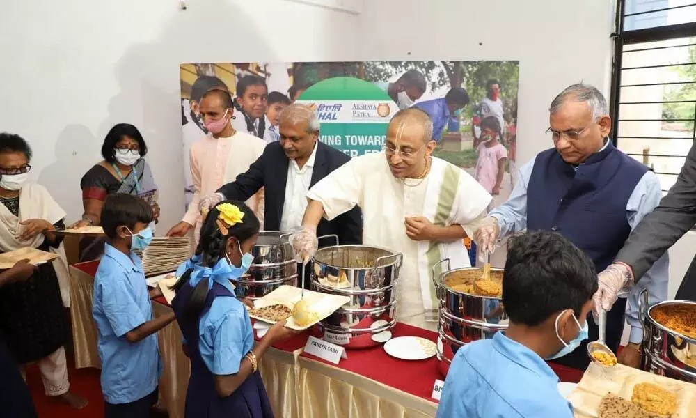 HAL sponsors Akshaya Patra Kitchen to feed 7,500 children