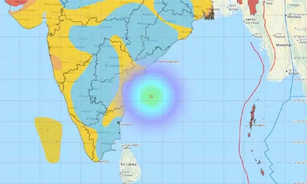 An Earthquake of magnitude 5.1 reported in Bay of Bengal, mild tremors felt in parts of AP