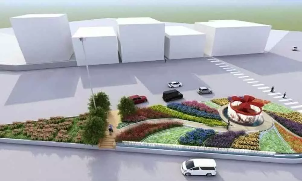 A model of Jagadamba junction which will be developed by GVMC in Visakhapatnam