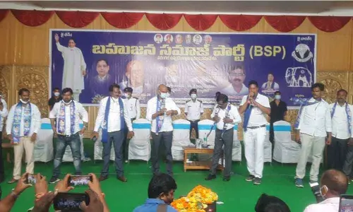 BSP leader and former IPS officer RS Praveen Kumar at Hanumakonda