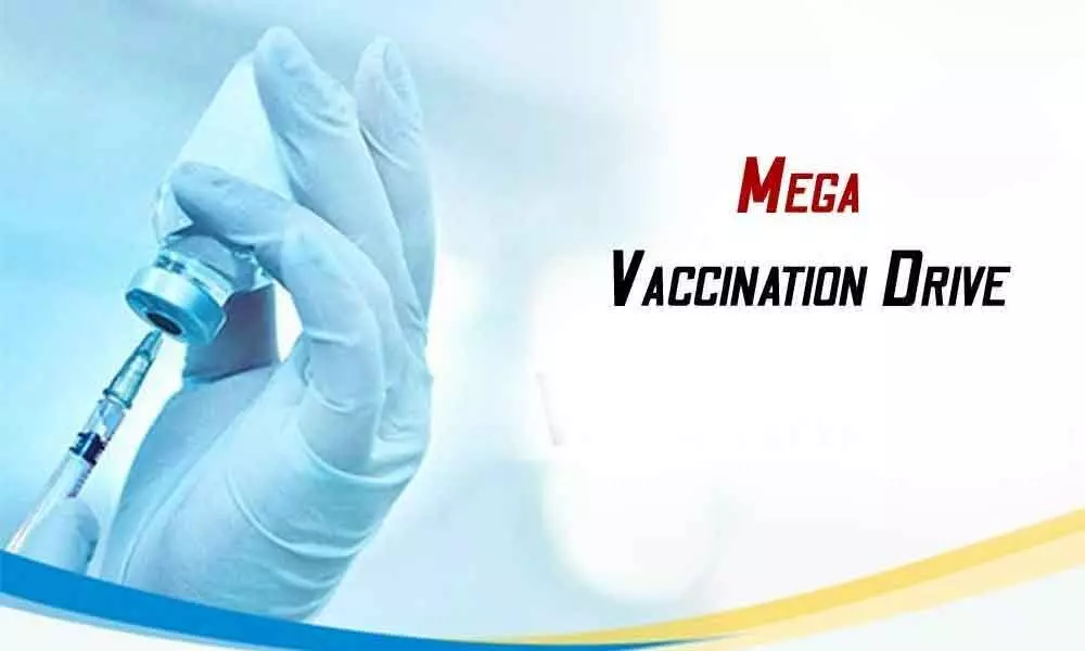 Mega vaccination drive today in Vijayawada