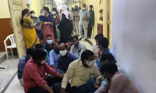 Employees of Secretariat staged a flash strike in front of Chief Secretary’s chambers demanding promotions on Thursday