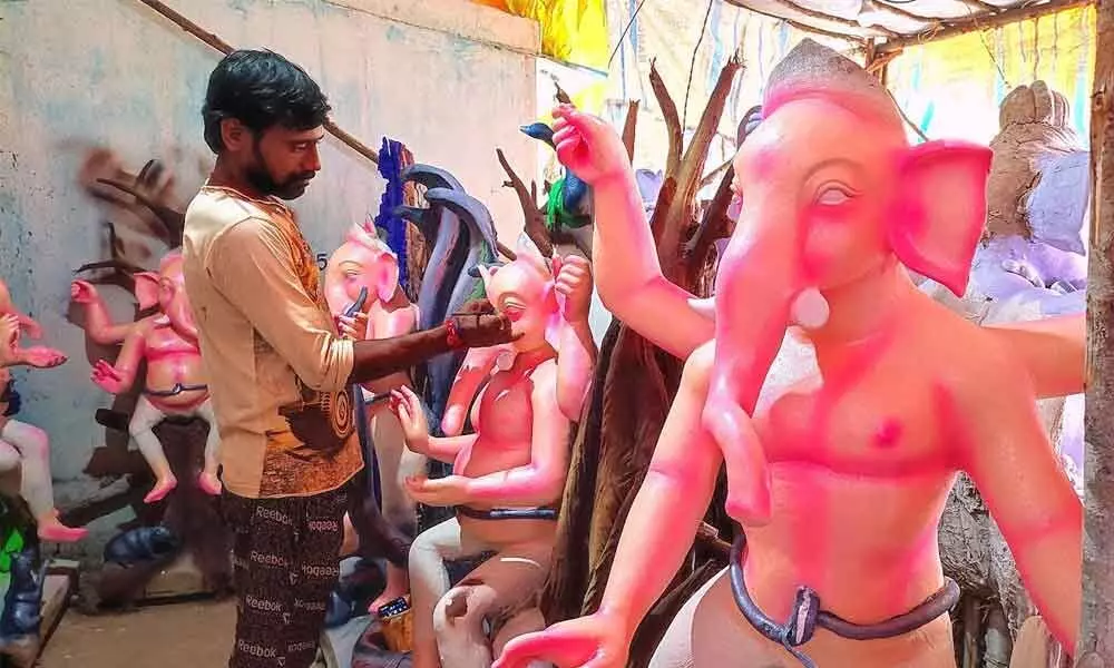 Visakhapatnam: Idol makers heave a sigh of relief this festival season