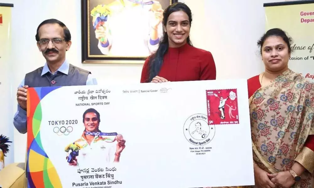 Special postal cover on PV Sindhu released