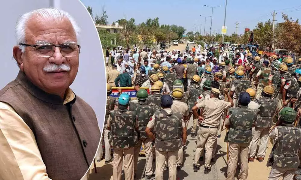 The issue of police lathi charge on farmers in Karnal, Haryana is getting heated