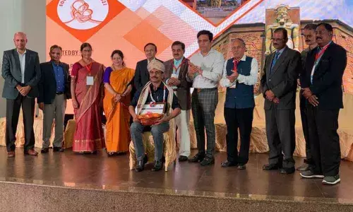 Dr Paturi Venkata Rama Rao at the award function in Bangalore