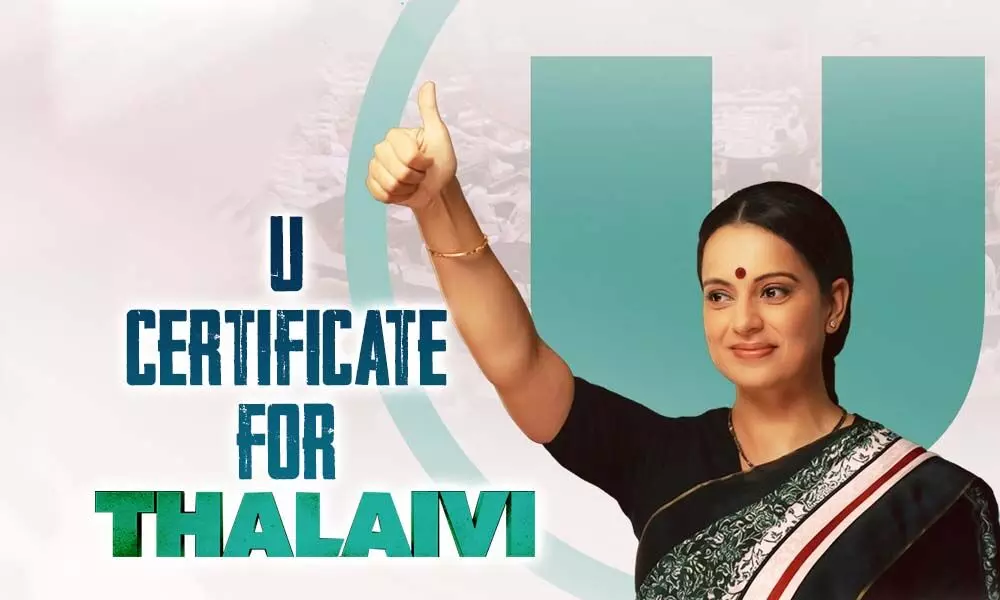 Tamil Version Of Kangana Ranaut’s Thalaivi Movie Gets Clean ‘U’ Censor Certificate