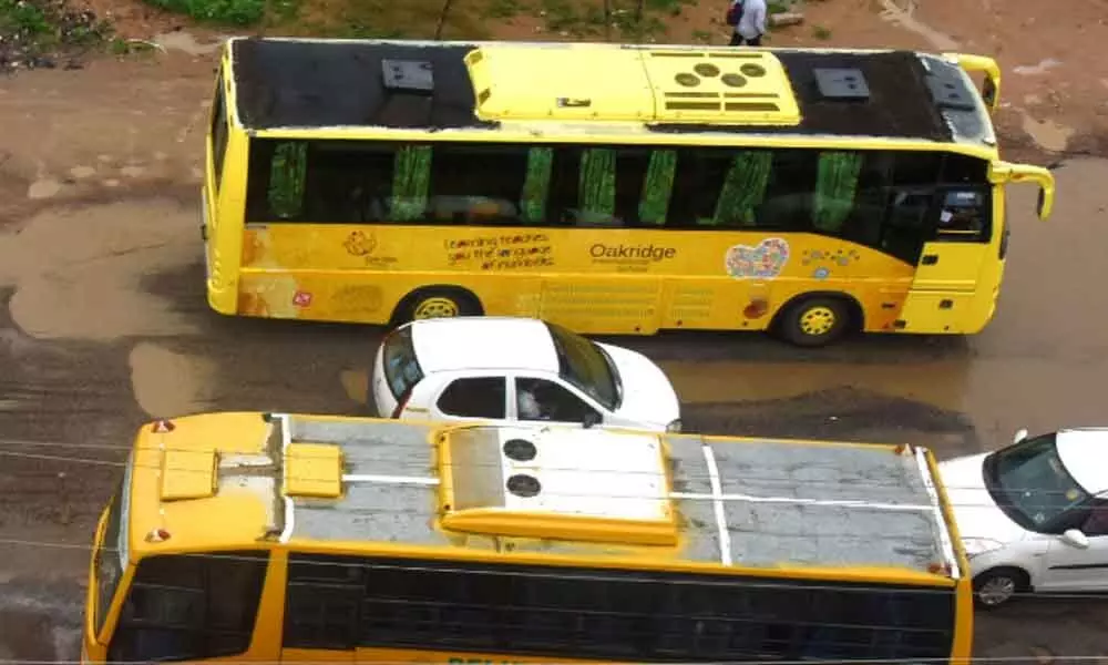There are about 20,000 buses pertaining to educational institutions in Hyderabad and Rangareddy districts