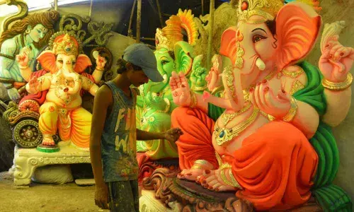 Ganesh idol prices have increased by 15-20 per cent this year