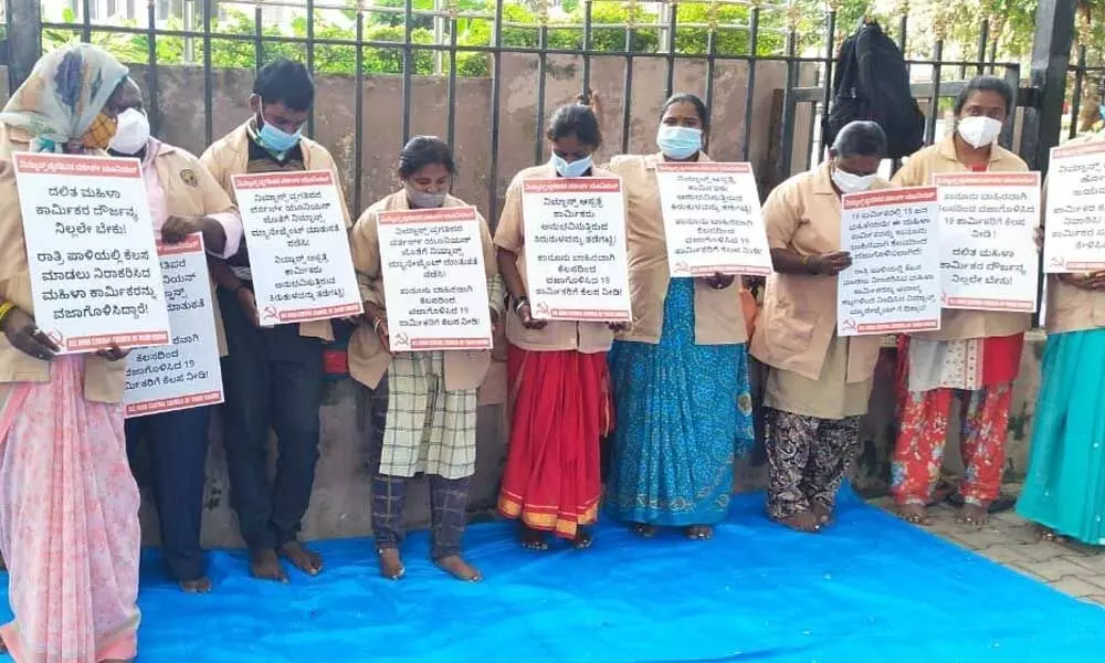Bengaluru: Protesting Nimhans employees claim they were fired for asking for their rights