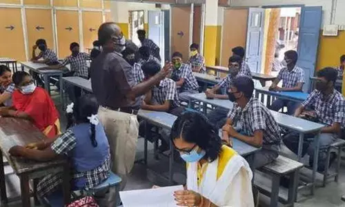 Students wore masks in classrooms, on the first day of reopening of schools