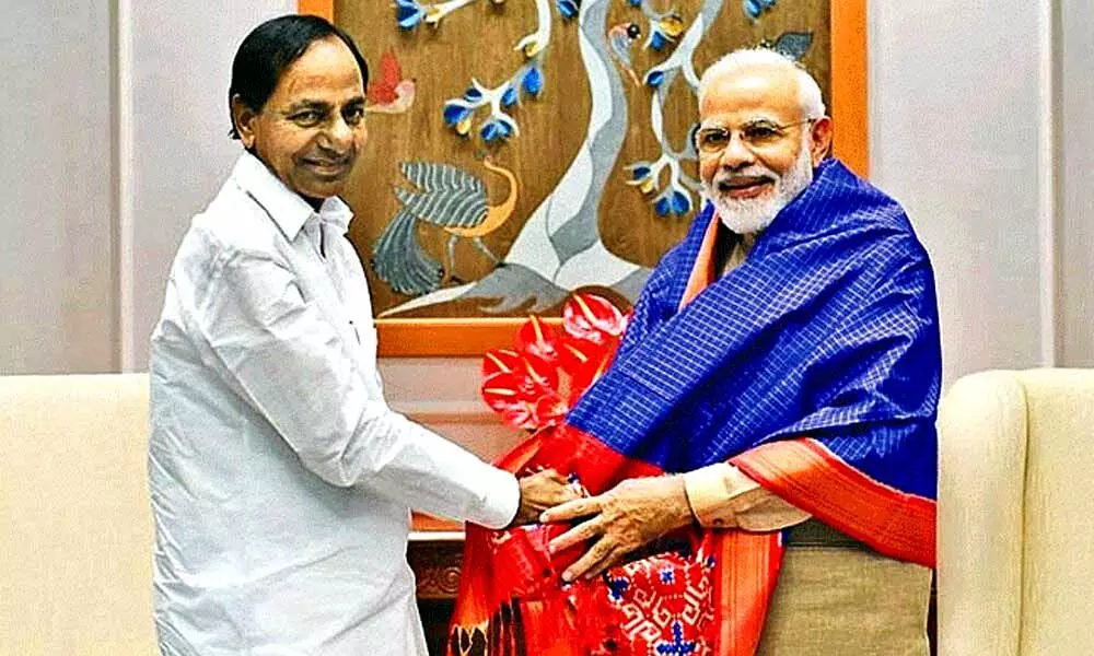 Telangana CM KCR meets PM Narendra Modi