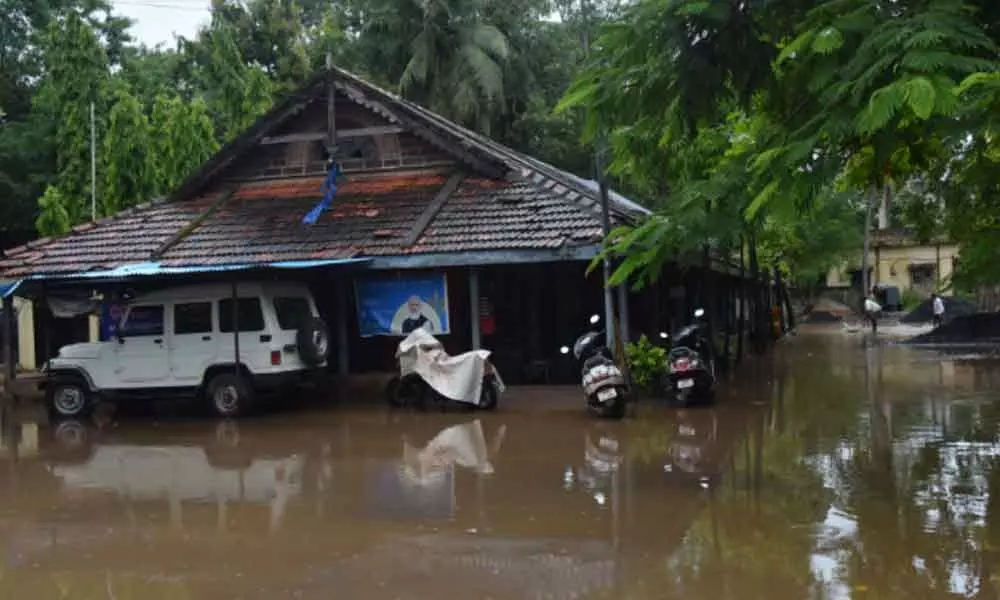 Inundated Tahsildar office  at Rajamahendravaram