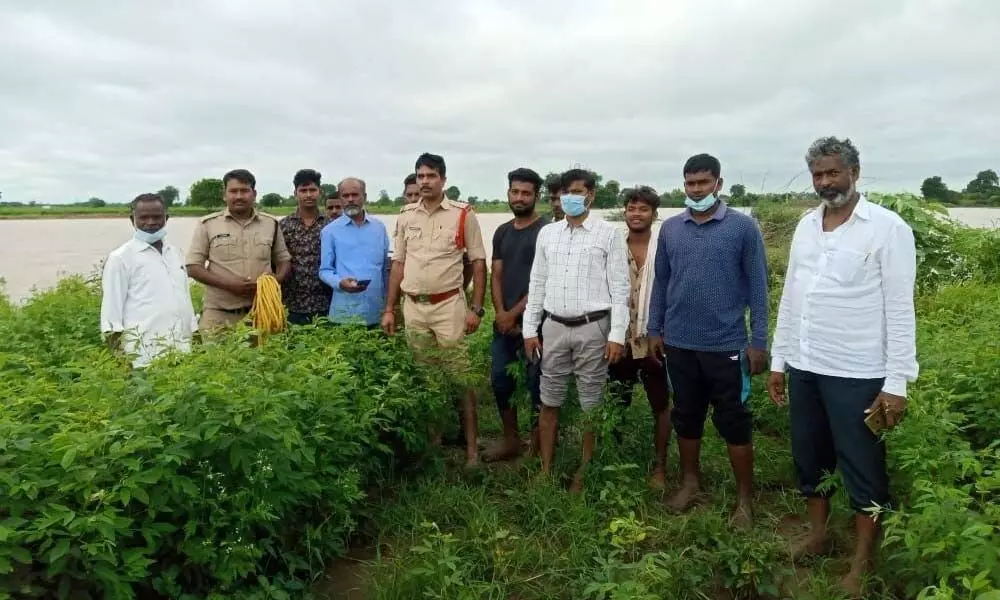 Authorities have rescued stranded shepherds stuck in the Manjira river